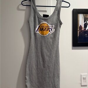 NBA Los Angeles Lakers Gray and Yellow Tank